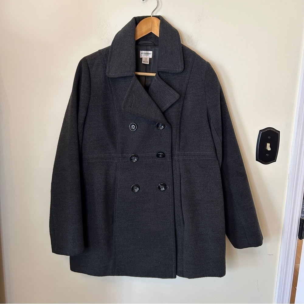 Motherhood Maternity Pea Coat Size M Dark Grey